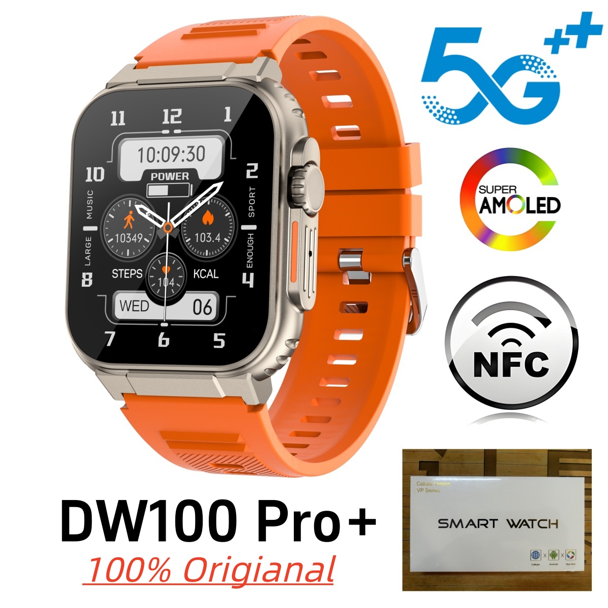 Fall Detection Watch - New DW100 Pro + Plus Smartwatch