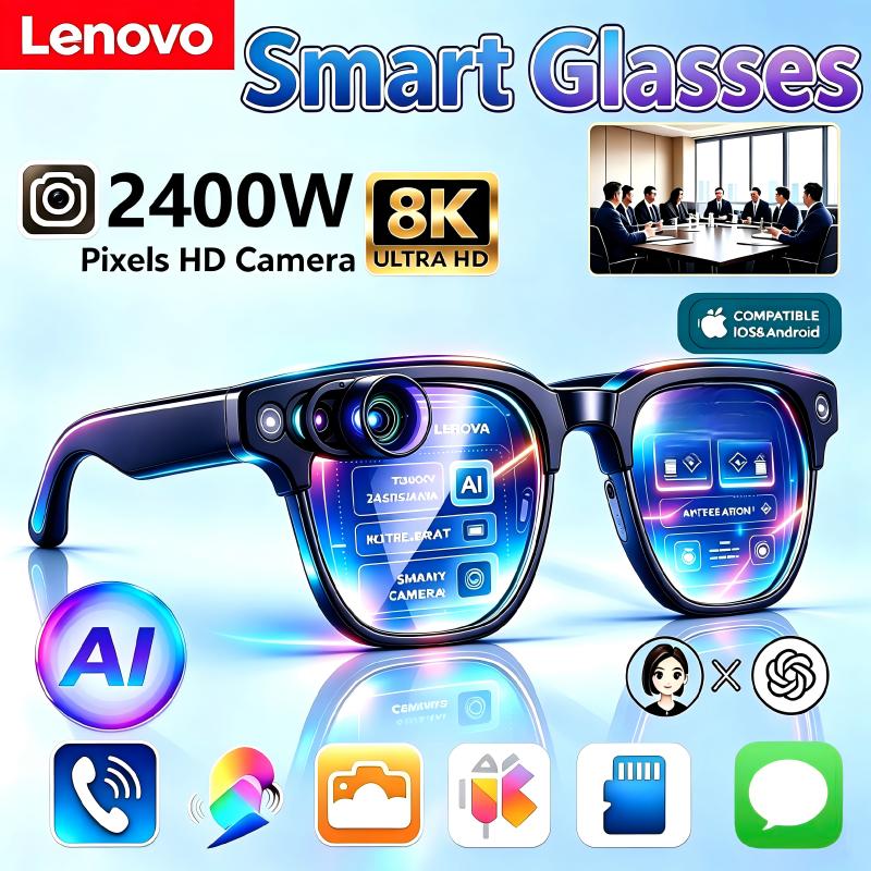 Smart Glasses Lens - Lenovo New AI Smart Glasses Remote