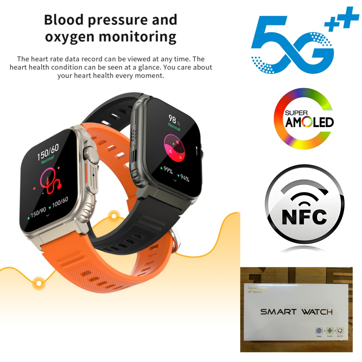 New DW100 Pro + Plus Smartwatc - огляд і ціна Fall Detection Watch