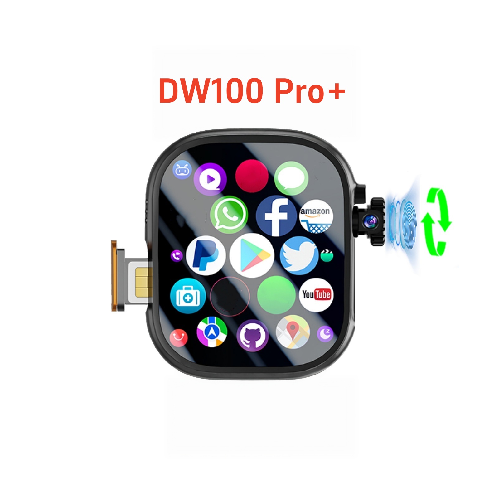 Original DW100 Pro+ Ultra Touc - огляд і ціна Fall Detection Watch